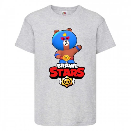 Футболка детская Бравл Старс Эль Браун (Brawl Stars El Brown) серая (BS ElBro gr-1) 116 см Футболка детская Бравл Старс Эль Браун (Brawl Stars El Brown) серая (BS ElBro gr-1) 116 см