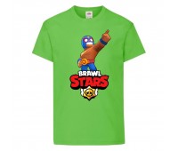 Футболка детская Бравл Старс Эль Примо (Brawl Stars El Primo) светлозеленая (BS ElPr ligr-2) 116 см