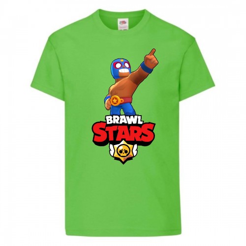 Футболка детская Бравл Старс Эль Примо (Brawl Stars El Primo) светлозеленая (BS ElPr ligr-2) 128 см Футболка детская Бравл Старс Эль Примо (Brawl Stars El Primo) светлозеленая (BS ElPr ligr-2) 128 см