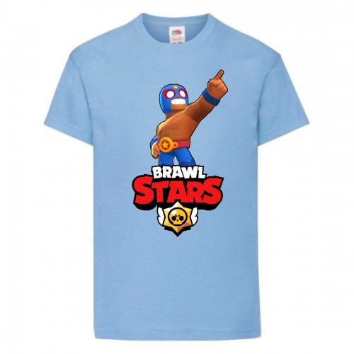 Футболка детская Бравл Старс Эль Примо (Brawl Stars El Primo) светлоголубая (BS ElPr libl-2) 164 см Футболка детская Бравл Старс Эль Примо (Brawl Stars El Primo) светлоголубая (BS ElPr libl-2) 164 см