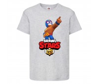 Футболка детская Бравл Старс Эль Примо (Brawl Stars El Primo) серая (BS ElPr gr-2) 116 см Футболка детская Бравл Старс Эль Примо (Brawl Stars El Primo) серая (BS ElPr gr-2) 116 см