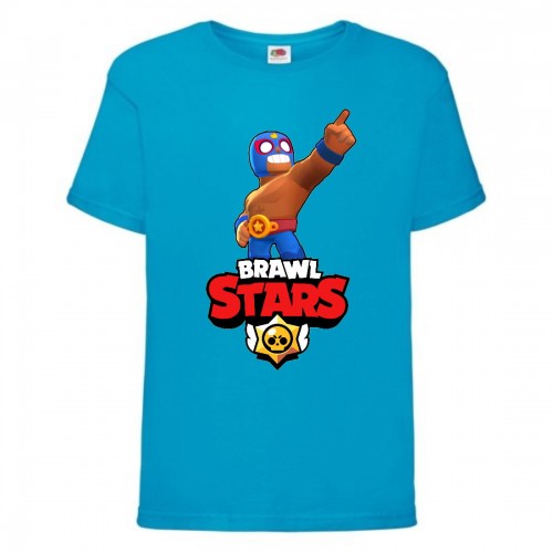 Футболка детская Бравл Старс Эль Примо (Brawl Stars El Primo) голубая (BS ElPr blu-2) 116 см Футболка детская Бравл Старс Эль Примо (Brawl Stars El Primo) голубая (BS ElPr blu-2) 116 см