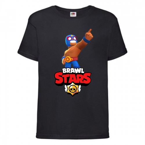 Футболка детская Бравл Старс Эль Примо (Brawl Stars El Primo ) черная (BS ElPr blc-2) Футболка детская Бравл Старс Эль Примо (Brawl Stars El Primo ) черная (BS ElPr blc-2)