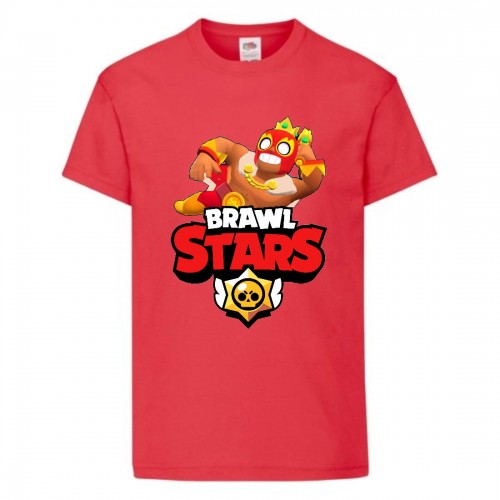 Футболка детская Бравл Старс Король Эль Примо (Brawl Stars El Primo King) красная (BS ElKg rd-3) 140 см Футболка детская Бравл Старс Король Эль Примо (Brawl Stars El Primo King) красная (BS ElKg rd-3) 140 см