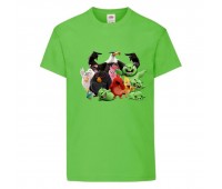 Футболка детская Энгри Бердс  (Angry Birds) светло-зеленая (AB-allheroes-1 green) 116 см
