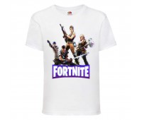 Футболка детская Фортнайт Heroes (Fortnite) белая (FT-01) 104 см