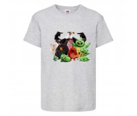 Футболка детская Энгри Бердс  (Angry Birds) серая (AB-allheroes-1 gray) 104 см
