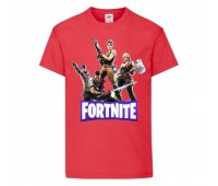 Футболка детская Фортнайт Heroes (Fortnite) красная (FT-01) 104 см