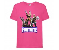 Футболка детская Фортнайт Heroes (Fortnite) розовая (FT-01) 164 см