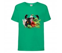 Футболка детская Энгри Бердс  (Angry Birds) зеленая (AB-allheroes-1 green) 104 см