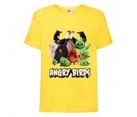 Футболка детская Энгри Бердс  (Angry Birds) желтая (AB-allheroes-2 yellow) 164 см