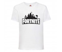 Футболка детская Фортнайт (Fortnite LOGO) белая (FT-02) 104 см