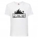 Футболка детская Фортнайт (Fortnite LOGO) белая (FT-02) 104 см