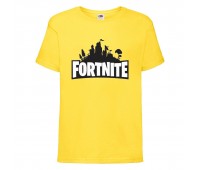 Футболка детская Фортнайт (Fortnite LOGO) желтая (FT-02) 104 см