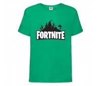 Футболка детская Фортнайт (Fortnite LOGO) зеленая (FT-02) 104 см