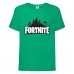 Футболка детская Фортнайт (Fortnite LOGO) зеленая (FT-02) 104 см