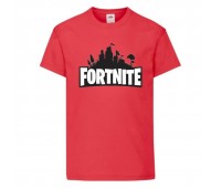 Футболка детская Фортнайт (Fortnite LOGO) красная (FT-02) 152 см