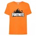Футболка детская Фортнайт (Fortnite LOGO) оранжевая (FT-02) 164 см