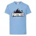 Футболка детская Фортнайт (Fortnite LOGO) светло голубая (FT-02) 152 см