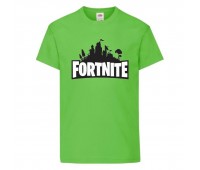 Футболка детская Фортнайт (Fortnite LOGO) светло зеленая (FT-02) 152 см
