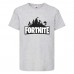 Футболка детская Фортнайт (Fortnite LOGO) серая (FT-02) 152 см