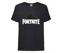 Футболка детская Фортнайт (Fortnite LOGO) черная (FT-02) 140 см