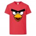 Футболка детская Энгри Бердс  (Angry Birds) красная  (AB-face-red) 152 см