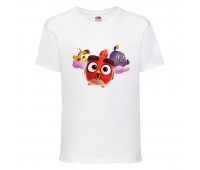 Футболка детская Энгри Бердс  (Angry Birds) белая (AB-chicks-white) 164 см
