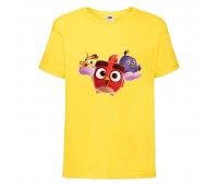 Футболка детская Энгри Бердс  (Angry Birds) желтая (AB-chicks-yellow) 104 см