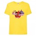 Футболка детская Энгри Бердс  (Angry Birds) желтая (AB-chicks-yellow) 104 см