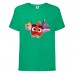 Футболка детская Энгри Бердс  (Angry Birds) зеленая (AB-chicks-green) 104 см