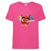 Футболка детская Энгри Бердс  (Angry Birds) розовая (AB-chicks-pink) 104 см