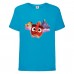 Футболка детская Энгри Бердс  (Angry Birds) голубая (AB-chicks-blue) 104 см