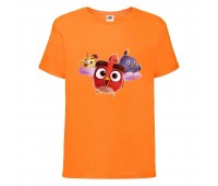 Футболка детская Энгри Бердс  (Angry Birds) оранжевая (AB-chicks-orange) 104 см