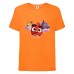 Футболка детская Энгри Бердс  (Angry Birds) оранжевая (AB-chicks-orange) 104 см
