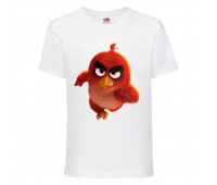 Футболка детская Энгри Бердс  (Angry Birds) белая (AB-runner-white) 140 см