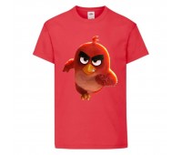 Футболка детская Энгри Бердс  (Angry Birds) красная (AB-runner-red) 152 см