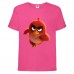 Футболка детская Энгри Бердс  (Angry Birds) розовая (AB-runner-pink) 128 см