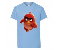 Футболка детская Энгри Бердс  (Angry Birds) светло-голубой (AB-runner-blue) 104 см