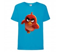 Футболка детская Энгри Бердс  (Angry Birds) голубой (AB-runner-blue) 152 см