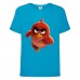 Футболка детская Энгри Бердс  (Angry Birds) голубой (AB-runner-blue) 164 см