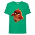 Футболка детская Энгри Бердс  (Angry Birds) зеленый (AB-runner-green) 152 см