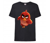 Футболка детская Энгри Бердс  (Angry Birds) черная (AB-runner-black) 140 см