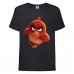 Футболка детская Энгри Бердс  (Angry Birds) черная (AB-runner-black) 152 см