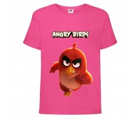 Футболка детская Энгри Бердс  (Angry Birds) розовая (AB-runner-2 pink) 140 см