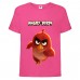 Футболка детская Энгри Бердс  (Angry Birds) розовая (AB-runner-2 pink) 140 см