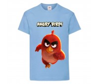 Футболка детская Энгри Бердс  (Angry Birds) светло-голубой (AB-runner-2 blue) 140 см