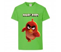 Футболка детская Энгри Бердс  (Angry Birds) светло-зеленая (AB-runner-2 green) 116 см