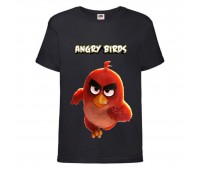 Футболка детская Энгри Бердс  (Angry Birds) черная (AB-runner-2 black) 104 см