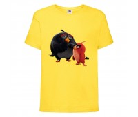 Футболка детская Энгри Бердс  (Angry Birds) желтая (AB-red&bomb-yellow) 164 см